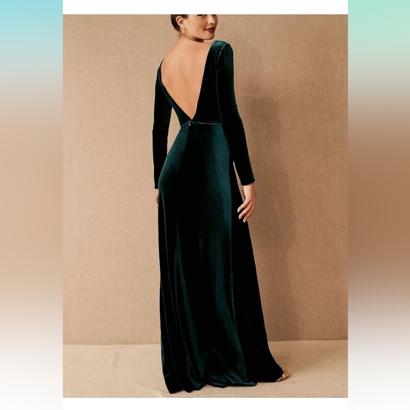 NWT 0 Lover Kiss Women Long Sleeve Velvet Formal Dress - Picture 3 of 9